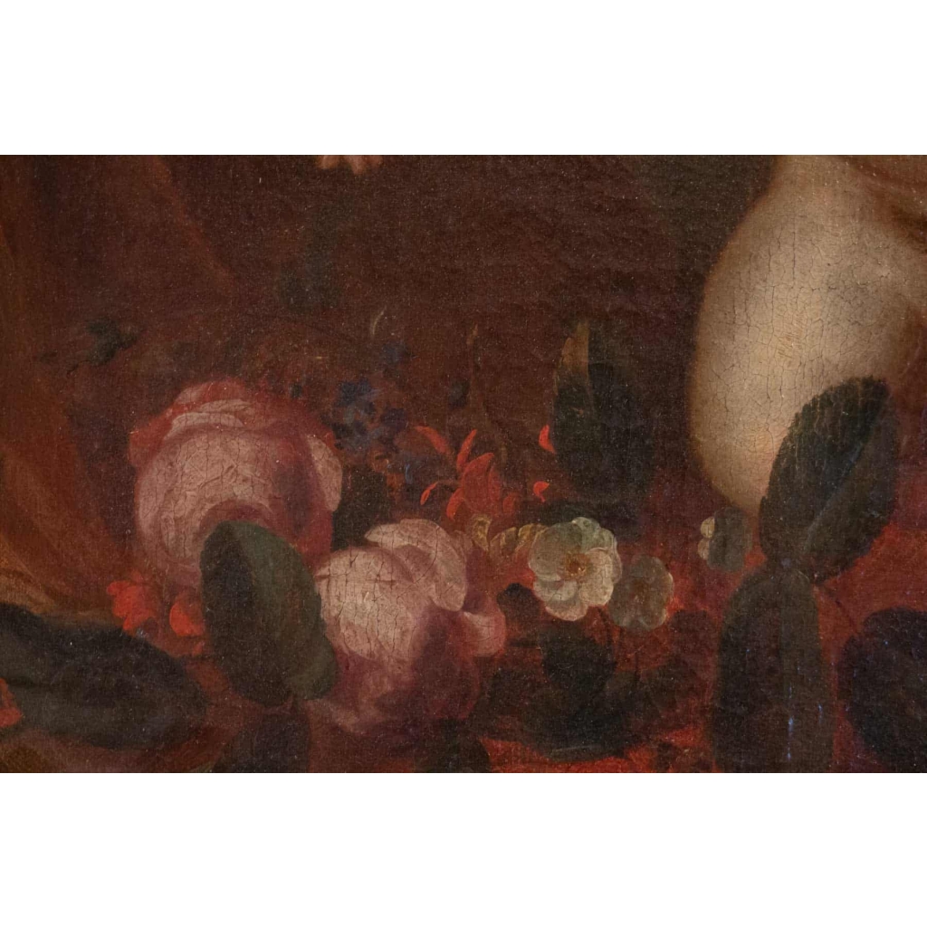 Peinture, Huile Sur Toile, Flamande, 17ème Siècle, Représentant Trois Amours. | Biron Peinture, Huile Sur Toile, Flamande, 17ème Siècle, Représentant Trois Amours.