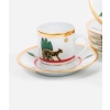 Cartier 6 Tasses à Café Porcelaine polychrome « Panthère » | Biron Cartier 6 Tasses à Café Porcelaine polychrome "Panthère"