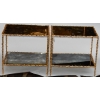 1970′ Paire de Bouts de Canapé En Bronze Doré Decor Végétal  Maison Jansen Plateaux Miroirs Vieillis  49 X 37 cm 11
