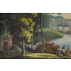 Aquarelle d’époque Directoir, Cadre d’époque | Biron Aquarelle d'époque Directoir, Cadre d'époque