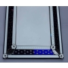 1940/50 ‘ Miroir N3 Venise Rectangulaire à Fronton Avec Cadre en Verre Bleu Orné D Etoiles Argentées Centre Biseauté | Biron 1940/50 ' Miroir N3 Venise Rectangulaire à Fronton Avec Cadre en Verre Bleu Orné D Etoiles Argentées Centre Biseauté