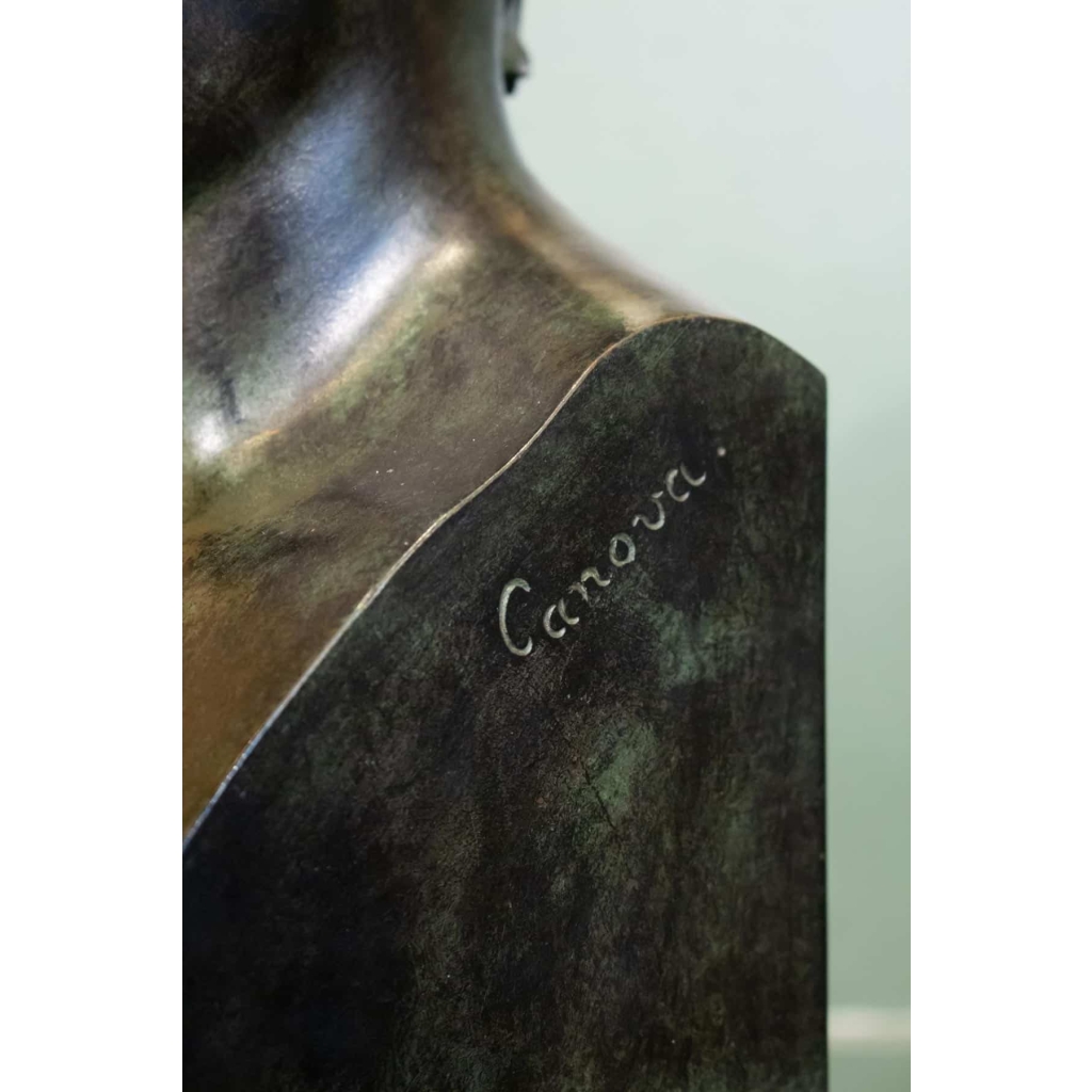 Buste en bronze de Napoléon 1er signé Canova | Biron Buste en bronze de Napoléon 1er signé Canova