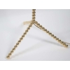 Paire de lampadaires perles en boule de laiton massif.