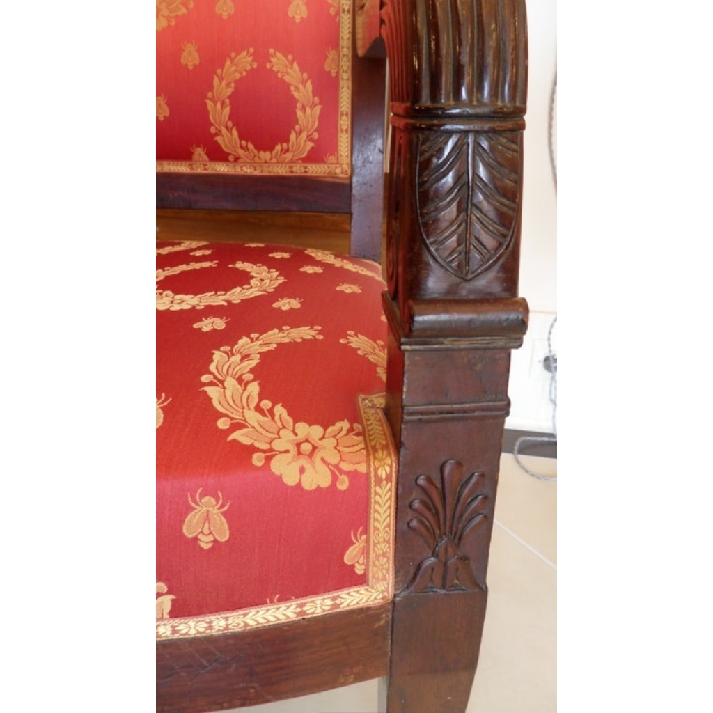 Suite de 4 fauteuils à l’Égyptienne d’époque Empire. Réf: Charles 08. | Biron Suite de 4 fauteuils à l'Égyptienne d'époque Empire. Réf: Charles 08.