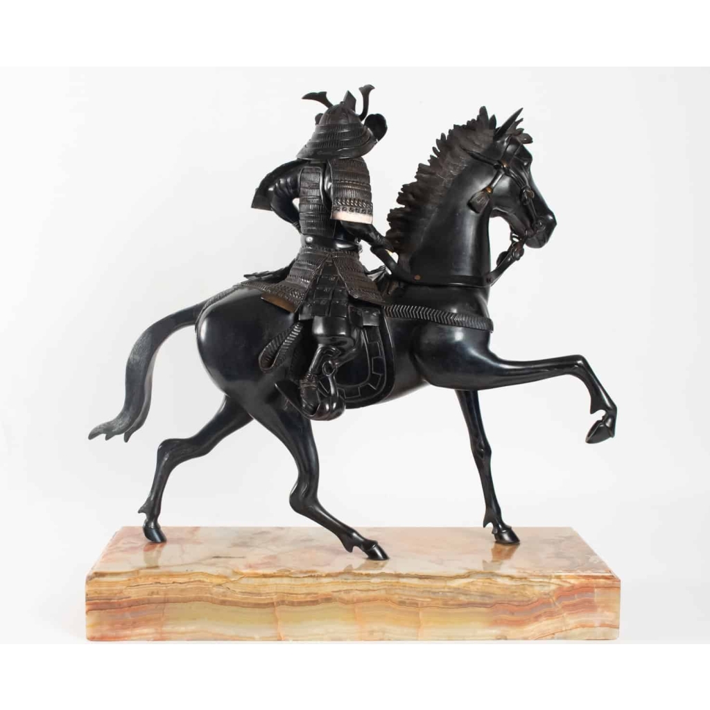 Importante Sculpture En Bronze, Samouraï, Japon, 1925. | Biron Importante Sculpture En Bronze, Samouraï, Japon, 1925.