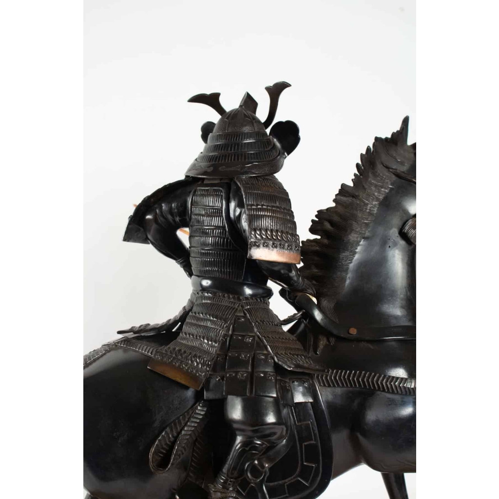 Importante Sculpture En Bronze, Samouraï, Japon, 1925. | Biron Importante Sculpture En Bronze, Samouraï, Japon, 1925.