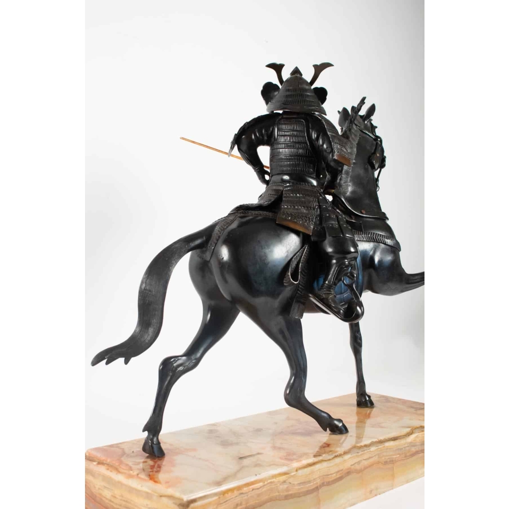 Importante Sculpture En Bronze, Samouraï, Japon, 1925. | Biron Importante Sculpture En Bronze, Samouraï, Japon, 1925.