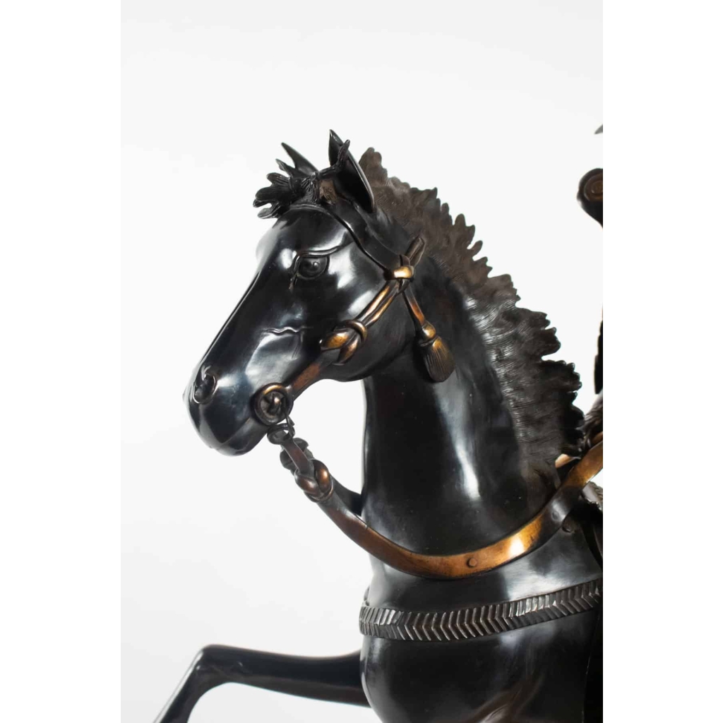 Importante Sculpture En Bronze, Samouraï, Japon, 1925. | Biron Importante Sculpture En Bronze, Samouraï, Japon, 1925.