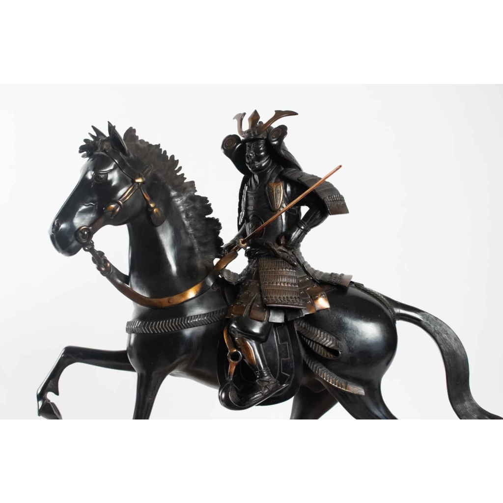 Importante Sculpture En Bronze, Samouraï, Japon, 1925. | Biron Importante Sculpture En Bronze, Samouraï, Japon, 1925.