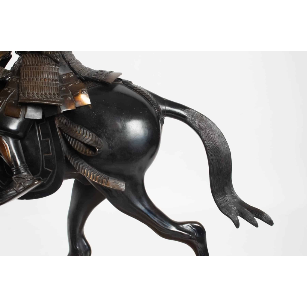 Importante Sculpture En Bronze, Samouraï, Japon, 1925. | Biron Importante Sculpture En Bronze, Samouraï, Japon, 1925.
