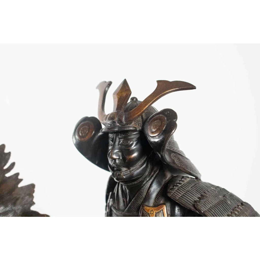 Importante Sculpture En Bronze, Samouraï, Japon, 1925. | Biron Importante Sculpture En Bronze, Samouraï, Japon, 1925.