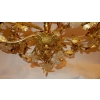 1880′ Lustre en Bronze Doré Décor Floral 12 Lumiéres | Biron 1880' Lustre en Bronze Doré Décor Floral 12 Lumiéres