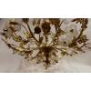 1880′ Lustre en Bronze Doré Décor Floral 12 Lumiéres | Biron 1880' Lustre en Bronze Doré Décor Floral 12 Lumiéres