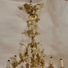 1880′ Lustre en Bronze Doré Décor Floral 12 Lumiéres | Biron 1880' Lustre en Bronze Doré Décor Floral 12 Lumiéres