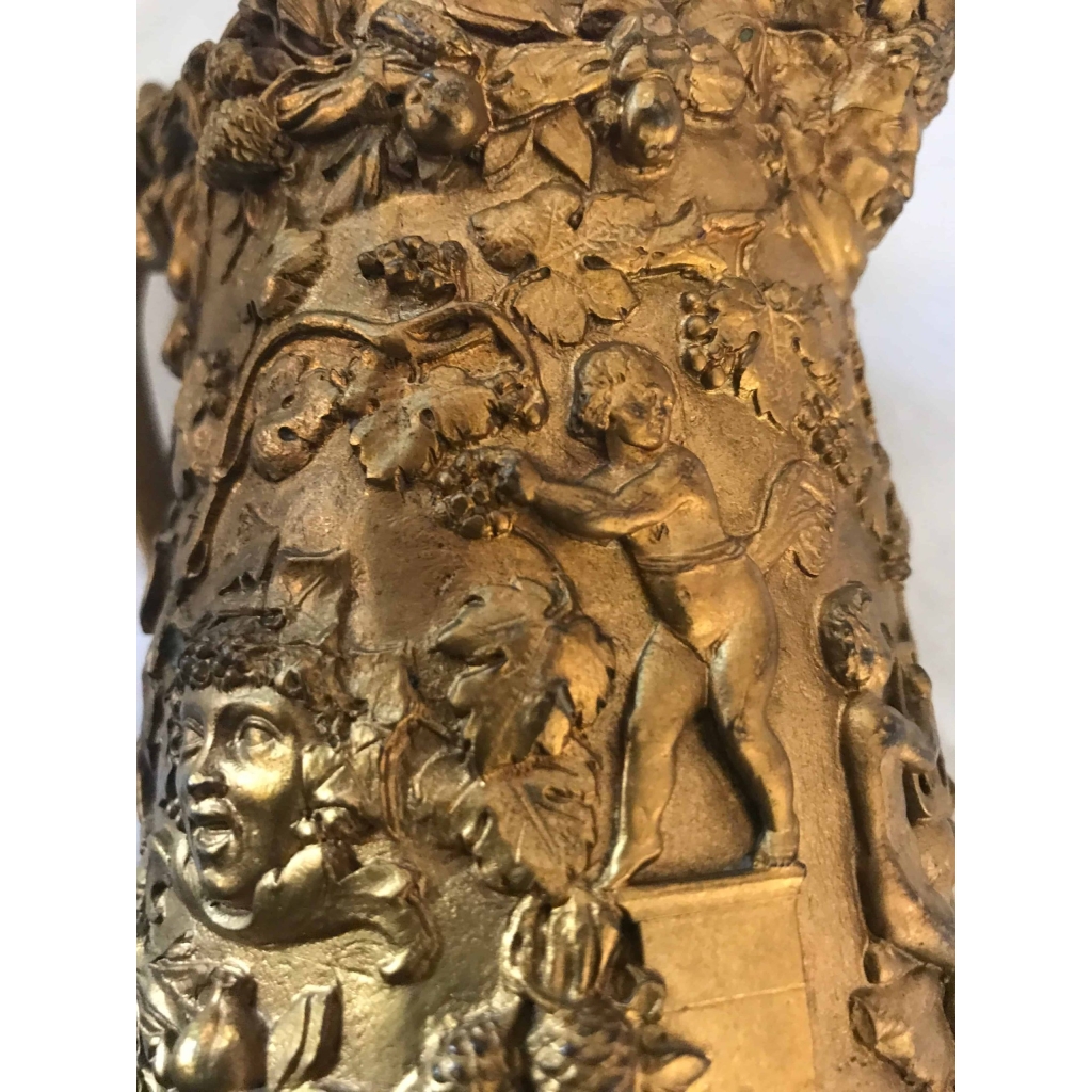 Tête à tête à bière en laiton repoussé. Réf: 184. | Biron Tête à tête à bière en laiton repoussé. Réf: 184.