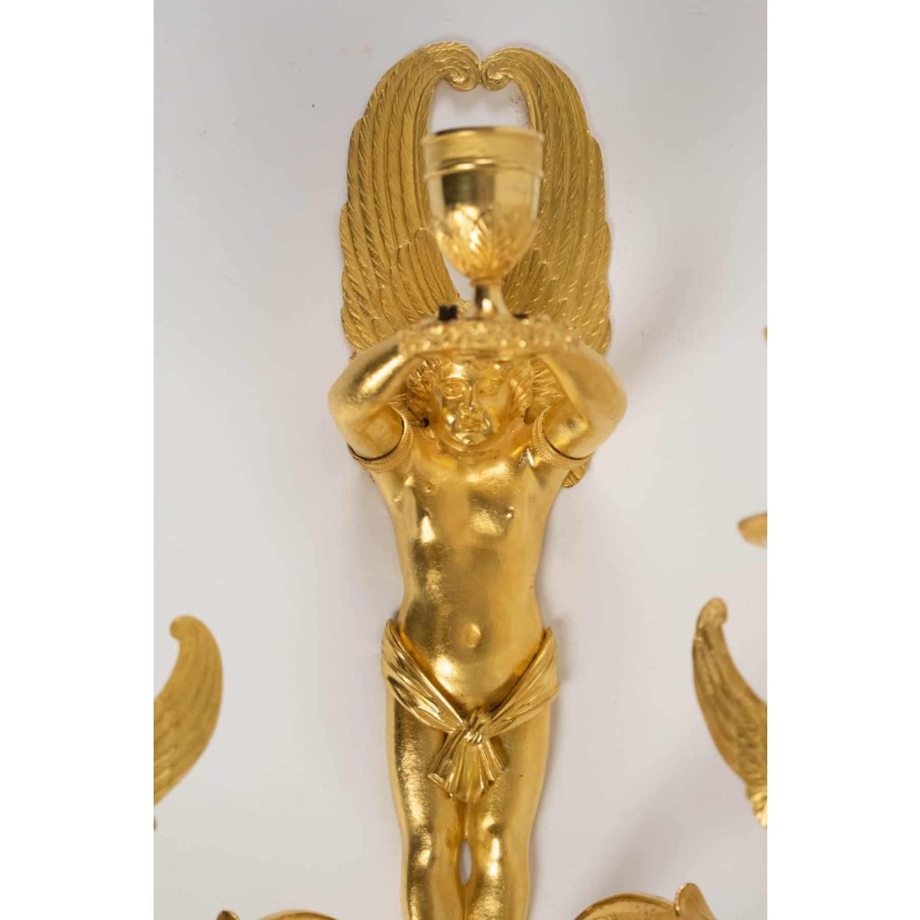Paire d’appliques d’époque 1er Empire (1804 – 1815). | Biron Paire d'appliques d'époque 1er Empire (1804 - 1815).