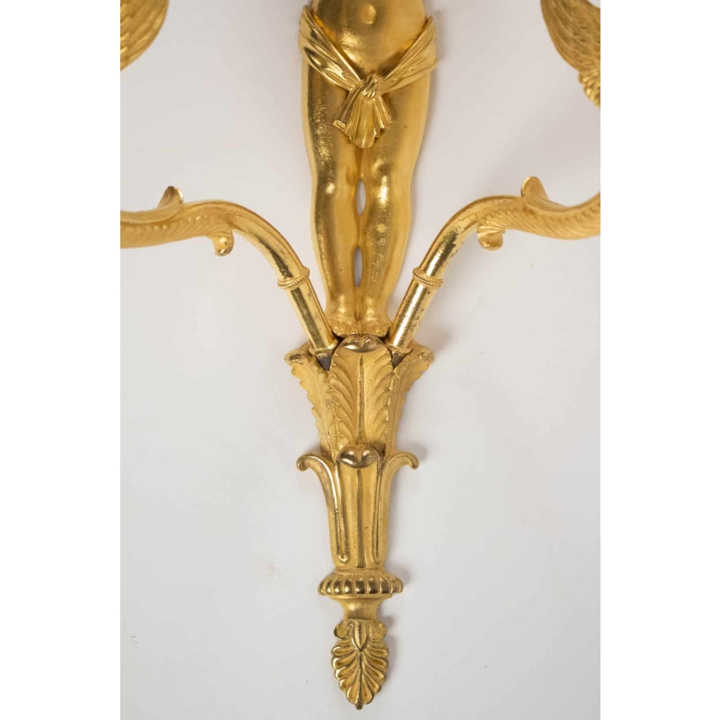 Paire d’appliques d’époque 1er Empire (1804 – 1815). | Biron Paire d'appliques d'époque 1er Empire (1804 - 1815).