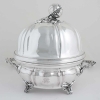Paire de RECHAUDS et leurs CLOCHES en Métal Doublé Argent | Biron |||||||||