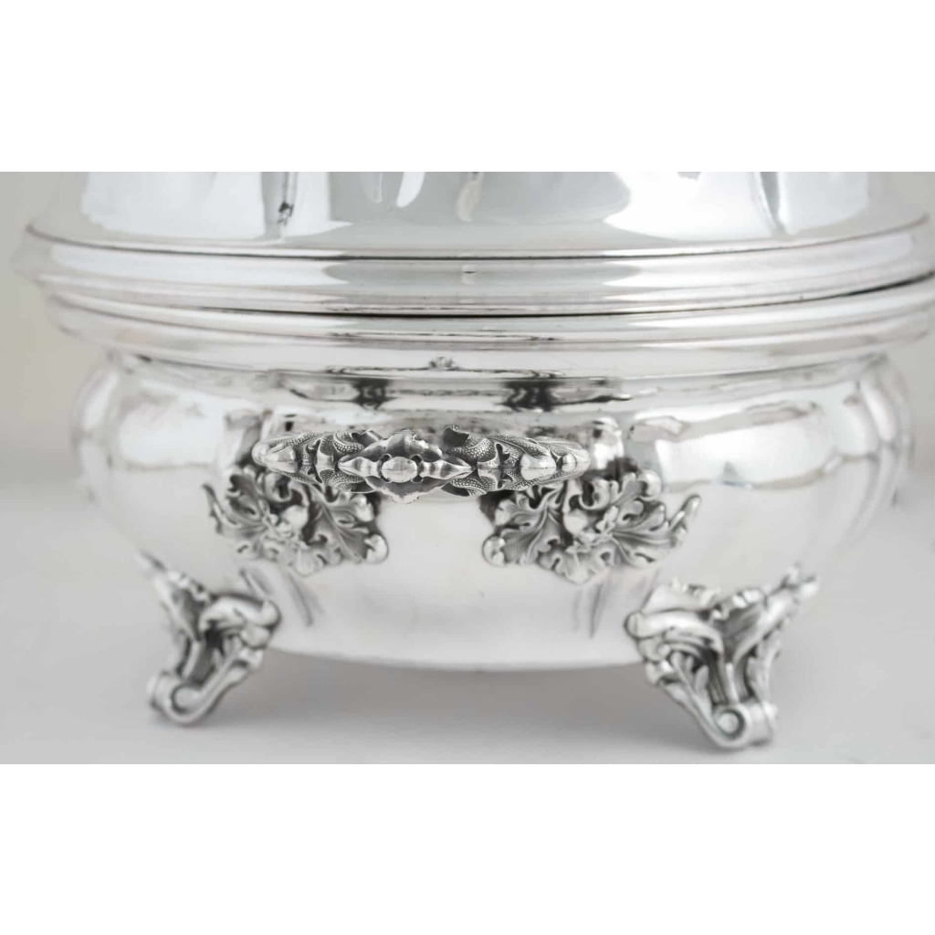 Paire de RECHAUDS et leurs CLOCHES en Métal Doublé Argent | Biron Paire de RECHAUDS et leurs CLOCHES en Métal Doublé Argent