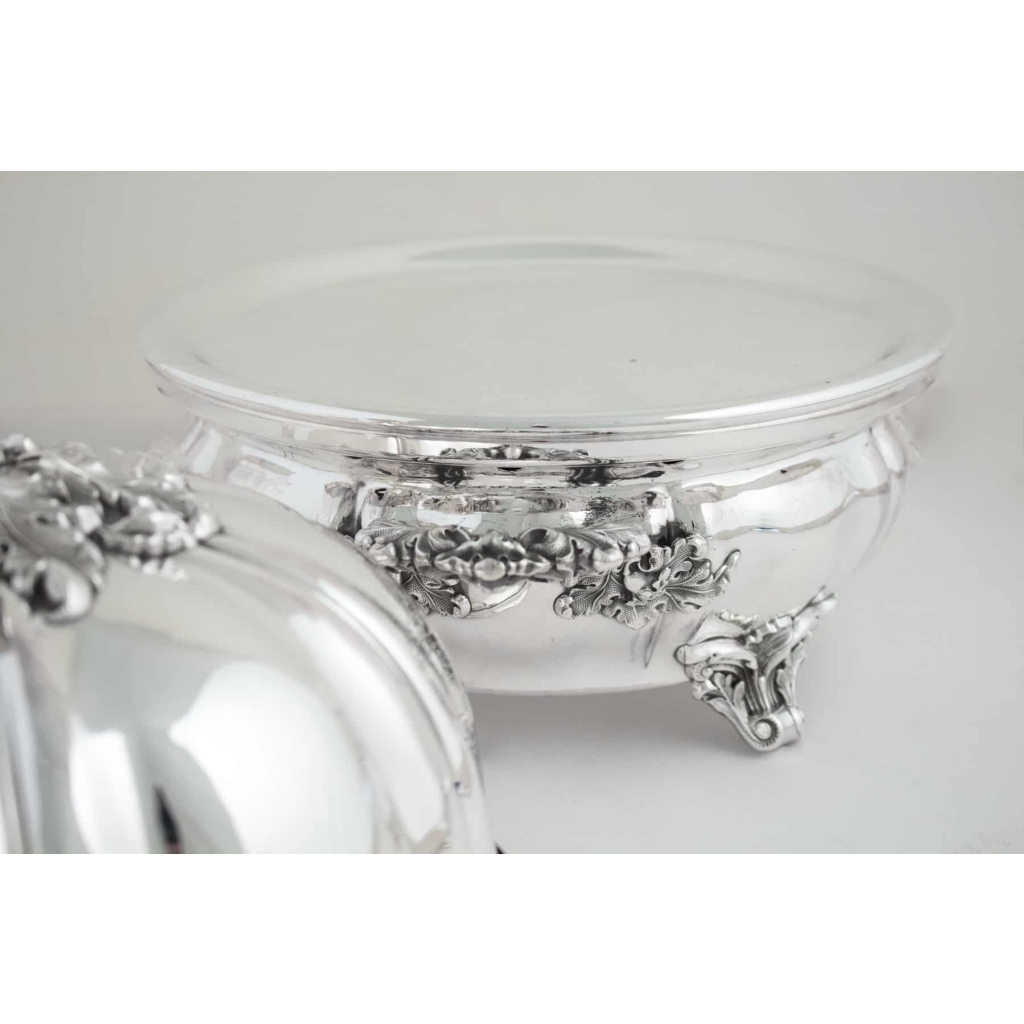 Paire de RECHAUDS et leurs CLOCHES en Métal Doublé Argent | Biron Paire de RECHAUDS et leurs CLOCHES en Métal Doublé Argent