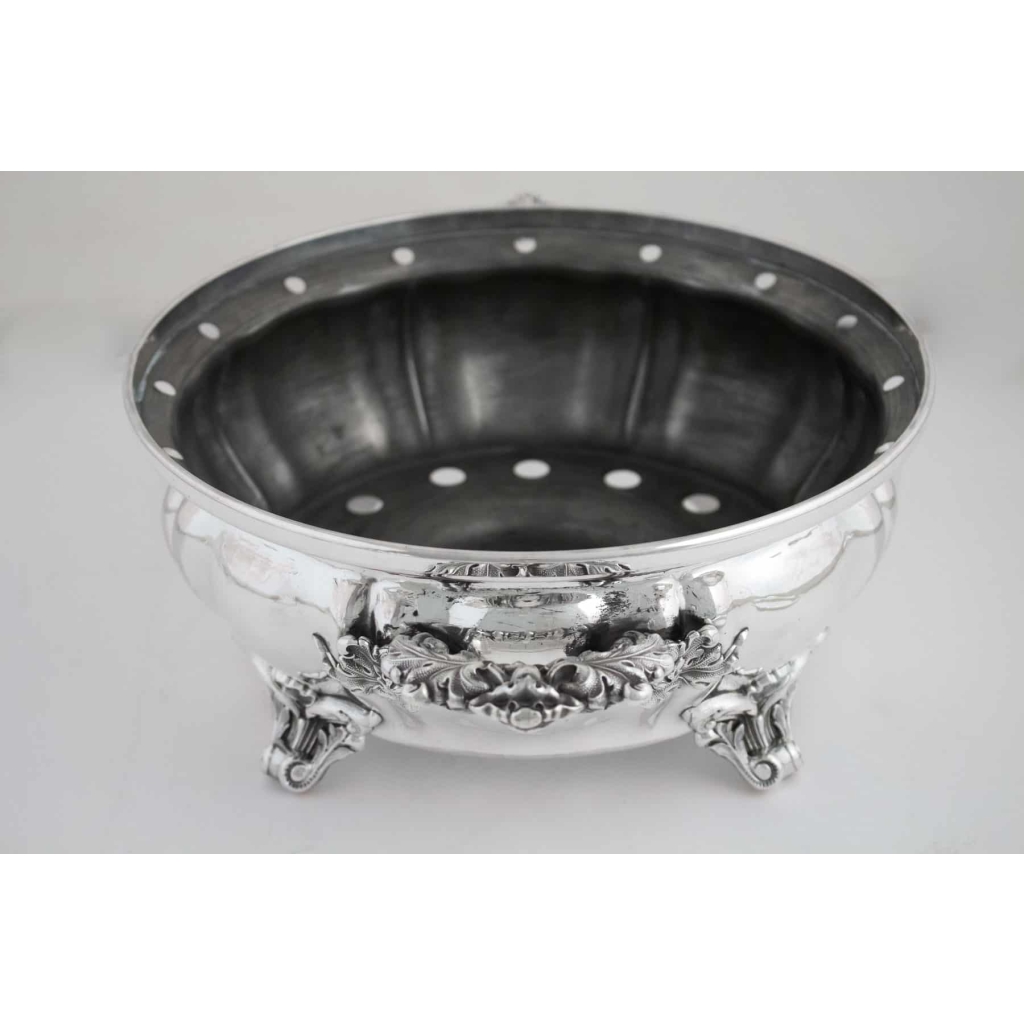 Paire de RECHAUDS et leurs CLOCHES en Métal Doublé Argent | Biron Paire de RECHAUDS et leurs CLOCHES en Métal Doublé Argent