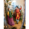 Pot couvert en porcelaine bleu clair, à décor de scènes galantes. Réf: 163. | Biron Pot couvert en porcelaine bleu clair, à décor de scènes galantes. Réf: 163.