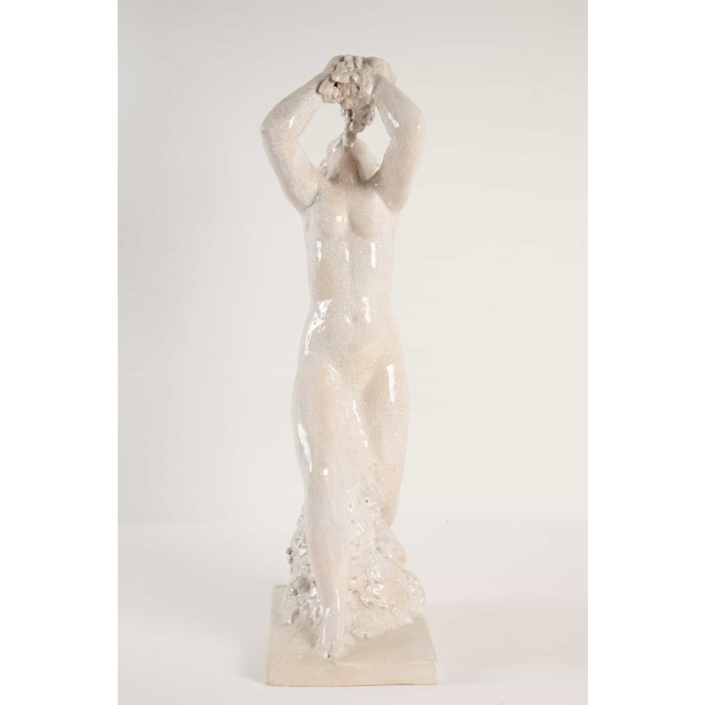 Edouard Cazaux (1889 -1974) sculpture » l’offrande » en céramique,année 30. | Biron Edouard Cazaux (1889 -1974) sculpture " l'offrande " en céramique,année 30.