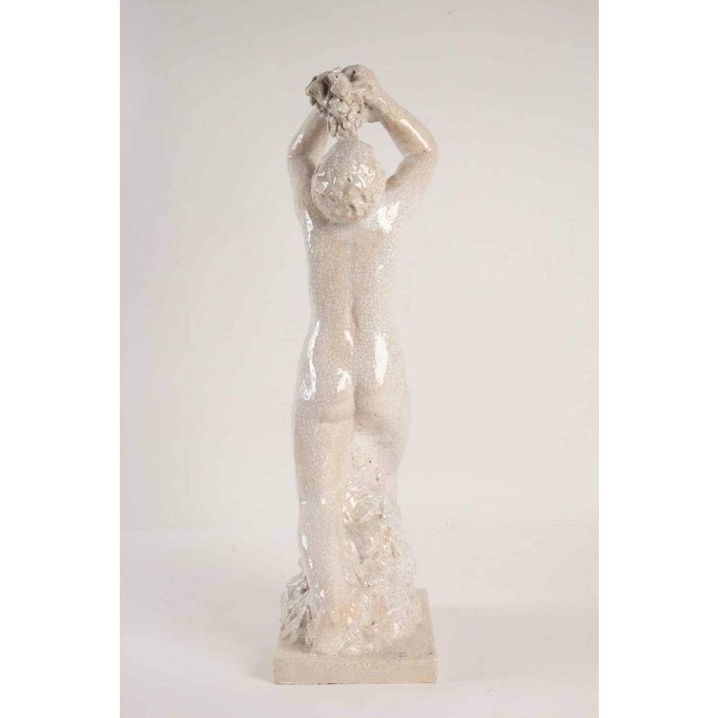 Edouard Cazaux (1889 -1974) sculpture » l’offrande » en céramique,année 30. | Biron Edouard Cazaux (1889 -1974) sculpture " l'offrande " en céramique,année 30.