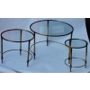 1950/70 Série de Tables Gigognes Rondes Maison Ramsay de Style en Laiton | Biron ||||||||||