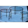 1950/70 Série de Tables Gigognes Rondes Maison Ramsay de Style en Laiton | Biron 1950/70 Série de Tables Gigognes Rondes Maison Ramsay de Style en Laiton