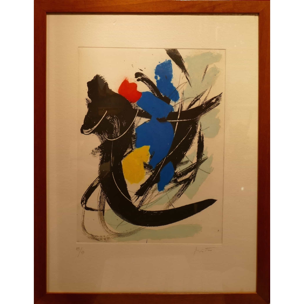 Jean MIOTTE Composition Gravure en couleur signée et numérotée | Biron |