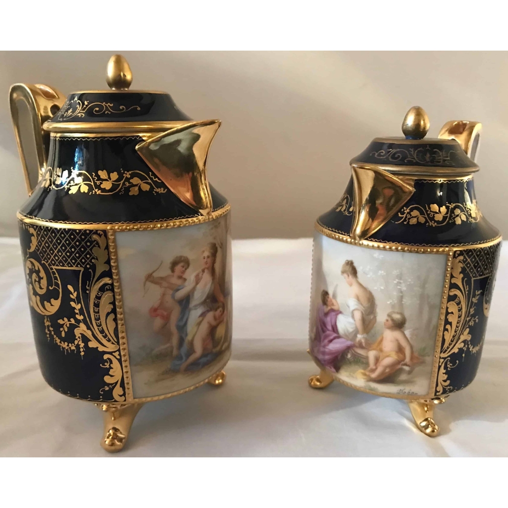 Tête à tête en porcelaine de Vienne. Réf: 282. | Biron Tête à tête en porcelaine de Vienne. Réf: 282.