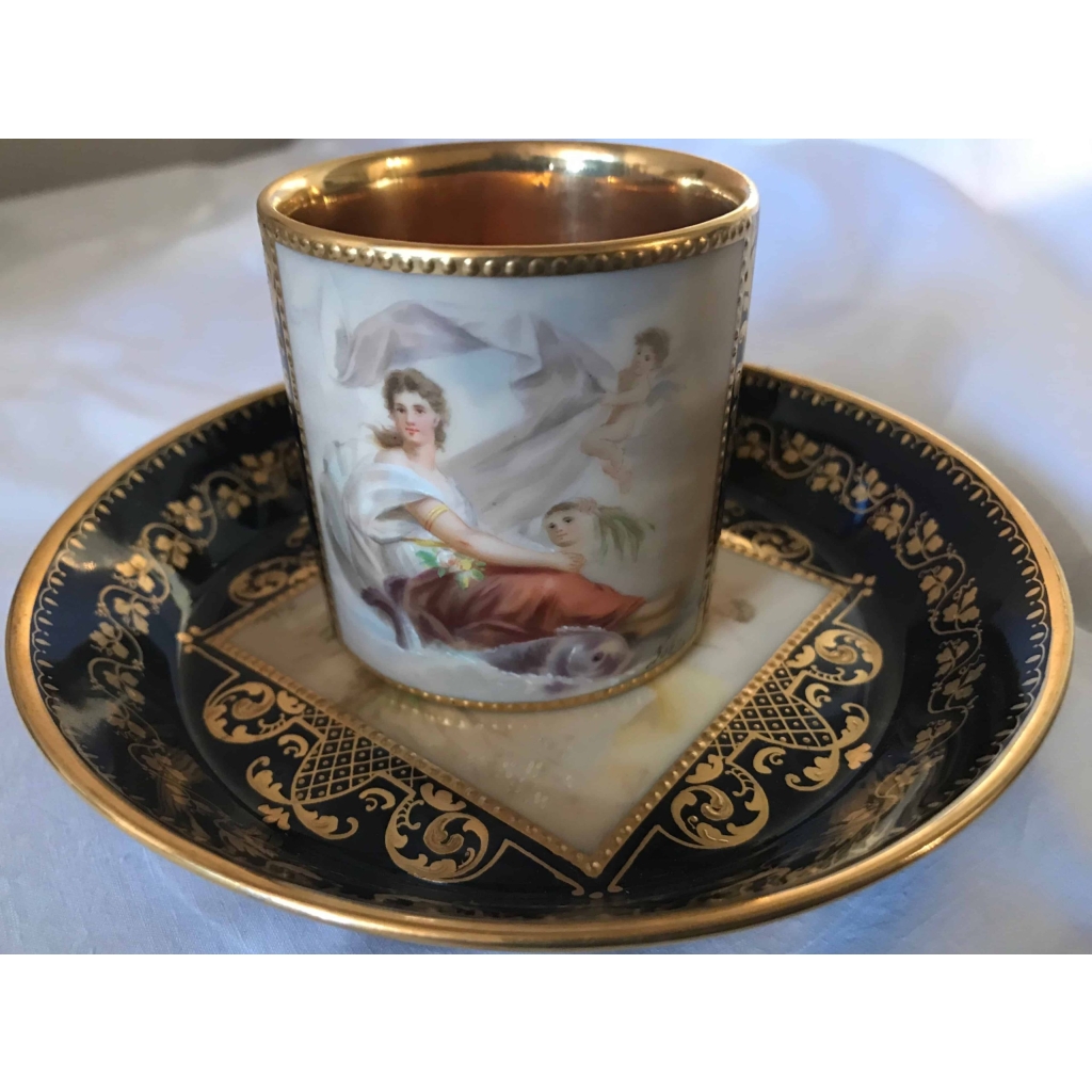 Tête à tête en porcelaine de Vienne. Réf: 282. | Biron Tête à tête en porcelaine de Vienne. Réf: 282.
