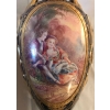 Paire de vases en porcelaine bleu de Sèvres et dorure, anses en porcelaine. Réf: 320. | Biron Paire de vases en porcelaine bleu de Sèvres et dorure, anses en porcelaine. Réf: 320.