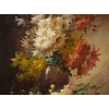 Alfred Godchaux (1835 – 1895): Roses et chrysanthèmes. | Biron Alfred Godchaux (1835 - 1895): Roses et chrysanthèmes.
