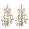 Spectaculaire Paire d’Appliques, 1930-1940, En Bronze Doré Et Pampilles En Cristal | Biron ||||||||