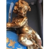 Importante paire de vases de Sèvres, bleu clair et bronzes dorés. Réf: 199. | Biron Importante paire de vases de Sèvres, bleu clair et bronzes dorés. Réf: 199.