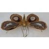 1970' Applique Papillon Signée Isabelle Faure Avec Ailes En Agates 51 X 63 CM