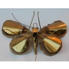 1970' Applique Papillon Signée Isabelle Faure Avec Ailes En Agates 51 X 63 CM