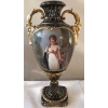 Vase en porcelaine, bleu de Sèvres et bronze doré. Réf: 287. | Biron |||||