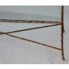 1950/70′ Table Basse en Bronze Doré Décor Palmier Maison Charles 116 X 62 cm | Biron 1950/70' Table Basse en Bronze Doré Décor Palmier Maison Charles 116 X 62 cm