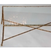 1950/70′ Table Basse en Bronze Doré Décor Palmier Maison Charles 116 X 62 cm | Biron 1950/70' Table Basse en Bronze Doré Décor Palmier Maison Charles 116 X 62 cm