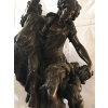 Bronze à patine brune, sur socle de marbre noir, la jeune femme au tambourin. D’après Clodion. Réf: Charles 14. | Biron Bronze à patine brune, sur socle de marbre noir, la jeune femme au tambourin. D'après Clodion. Réf: Charles 14.