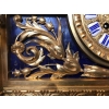 Garniture, horloge et ses 2 candélabres en bronze doré et lapis-lazuli. Réf: 375. | Biron Garniture, horloge et ses 2 candélabres en bronze doré et lapis-lazuli. Réf: 375.