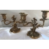 Paire de chandeliers en bronze à deux bras de lumières. Réf: 260 | Biron ||||