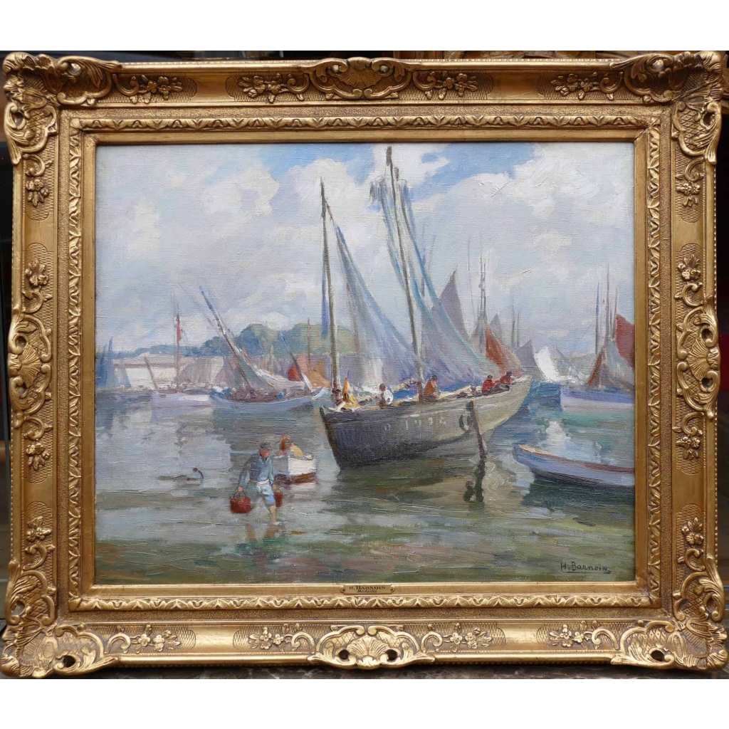 BARNOIN Henri tableau 20è siècle Bretagne port de Concarneau huile toile signée Certificat d’authenticité | Biron BARNOIN Henri tableau 20è siècle Bretagne port de Concarneau huile toile signée