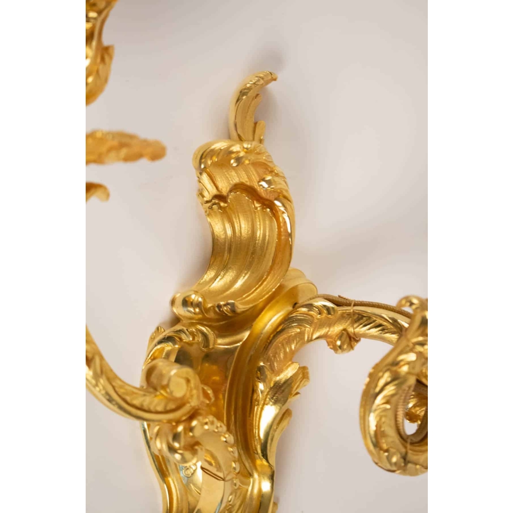 Paire d’appliques de style Louis XV. | Biron Paire d'appliques de style Louis XV.