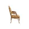 Paire de fauteuils à châssis style Louis XV, noyer rehauts or, vers 1950