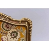 Paire de fauteuils à châssis style Louis XV, noyer rehauts or, vers 1950