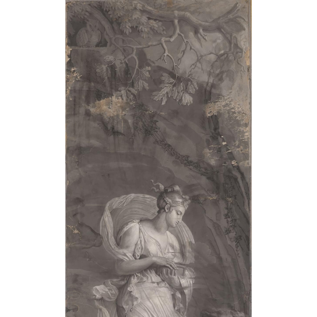 Manufacture Dufour, Paire de grisailles « Psyché et Cupidon », vers 1815 | Biron Manufacture Dufour, Paire de grisailles « Psyché et Cupidon », vers 1815